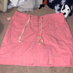 pink cargo skirt